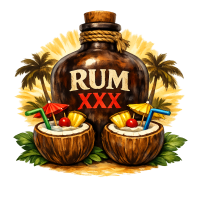 CoconutsAndRum - Coastal Beach Paradise Logo